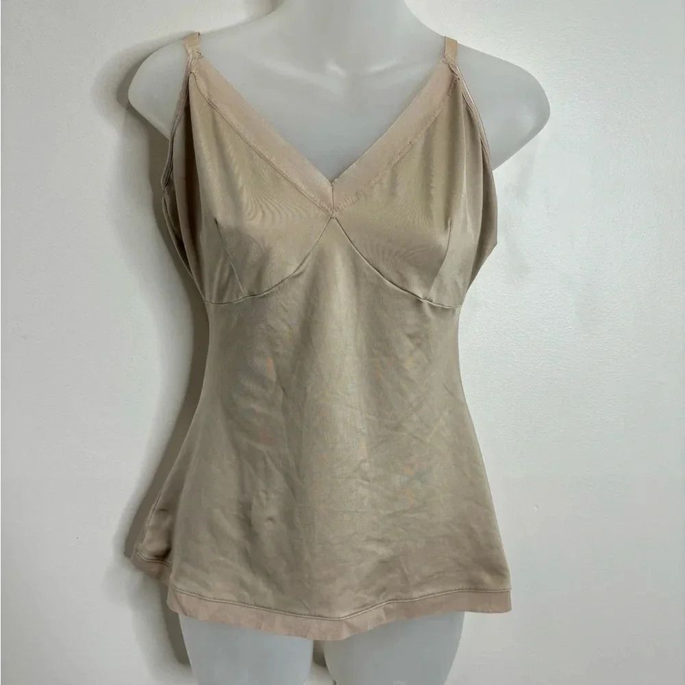 SPANX Tank top Cami V Neck Beige Tan size XL Shapewear slimming